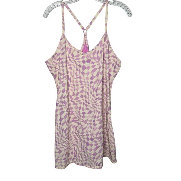 Outdoor Voices XL Exercise Dress Pink Purple Geometric Print Activewear Workout - Picture 1 of 8
